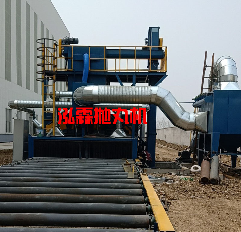 鋼板拋丸除鏽機對鋼板進行表麵處理 鋼板拋丸除鏽機對鋼板進行表麵處理